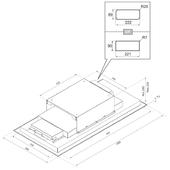 Stropna kuhinjska napa Airforce F88 Flat inox, 100x50 cm 